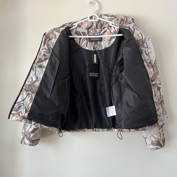 NEW Badgley Mischka Vintage Print Puffer Coat, Size L - Picture 14 of 16